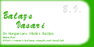 balazs vasari business card